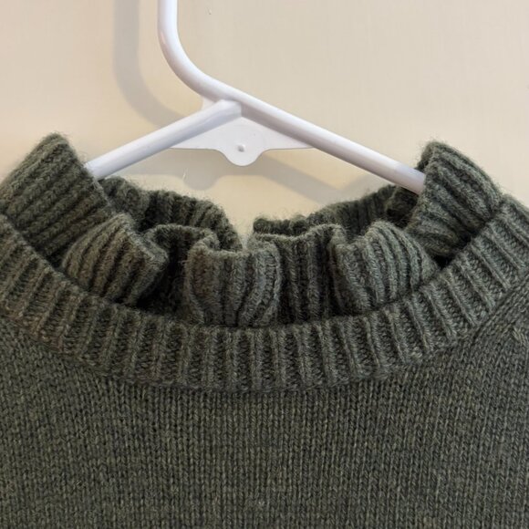 J.Crew Green Ruffle Neck Sweater - Picture 5 of 7